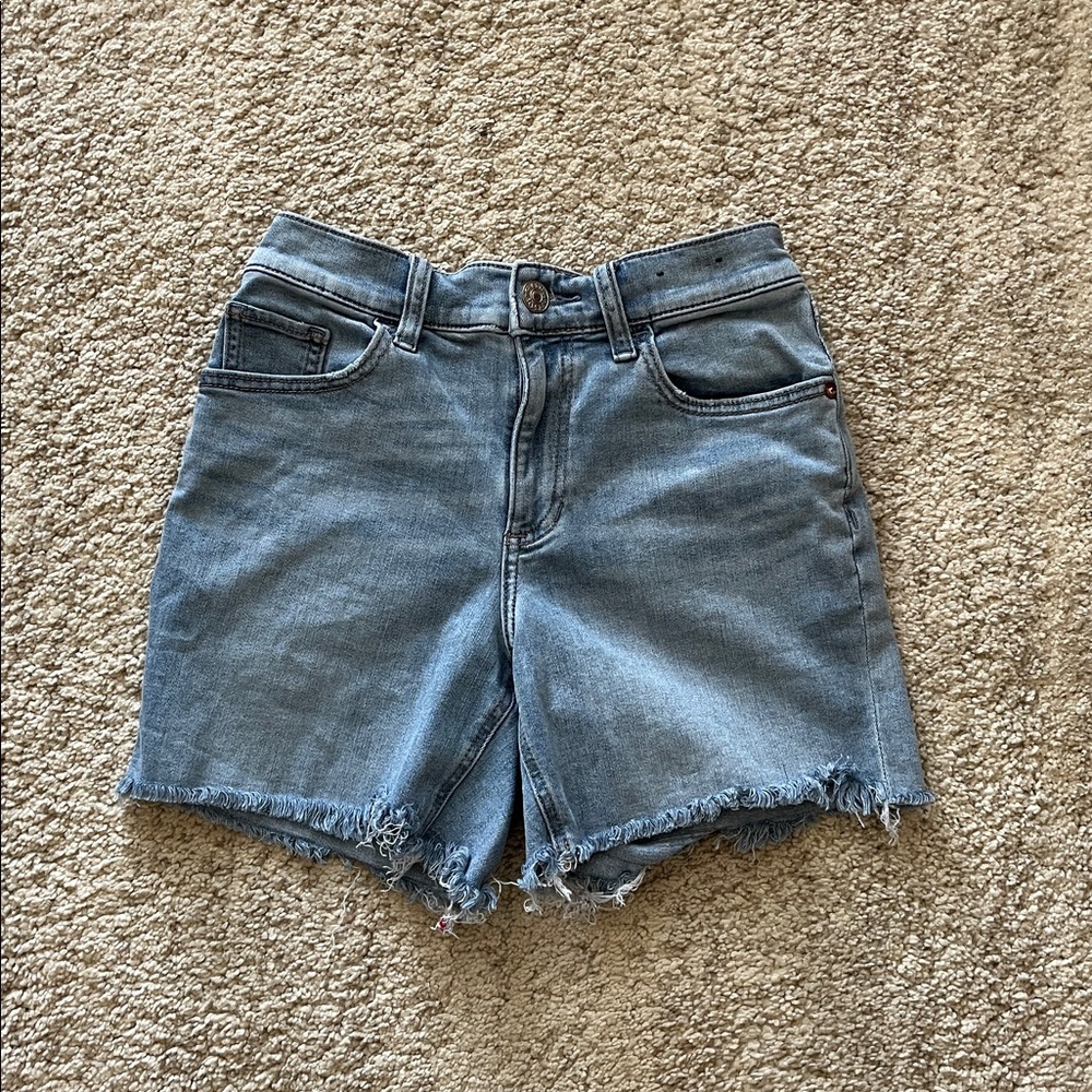Express Mid Rise Blue Jean Shorts